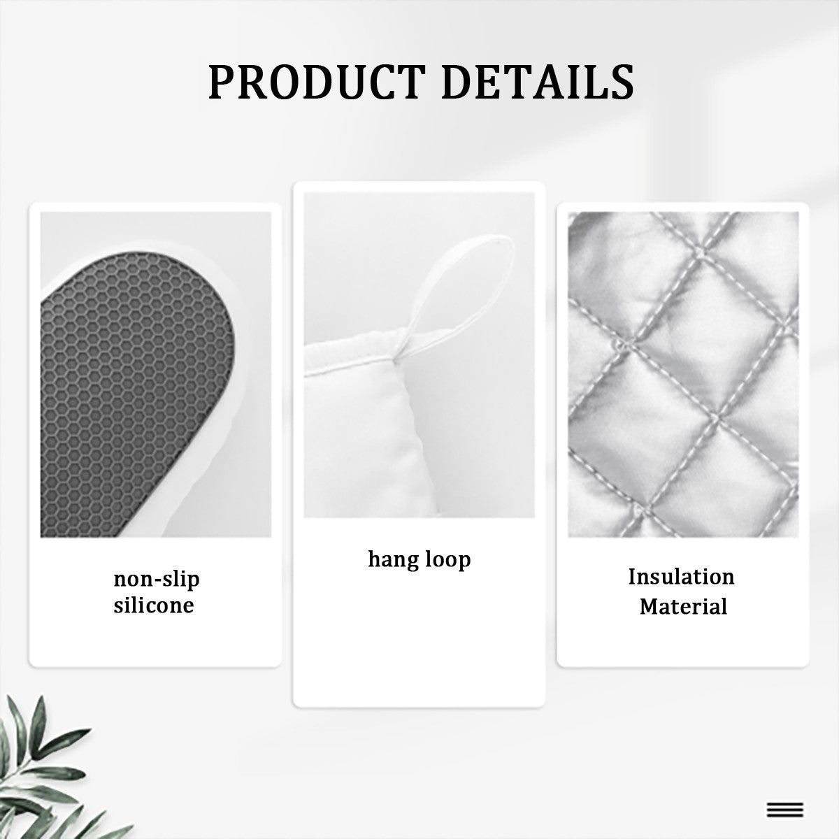 Set of 2 Silicone Heat Resistant Oven Mitts