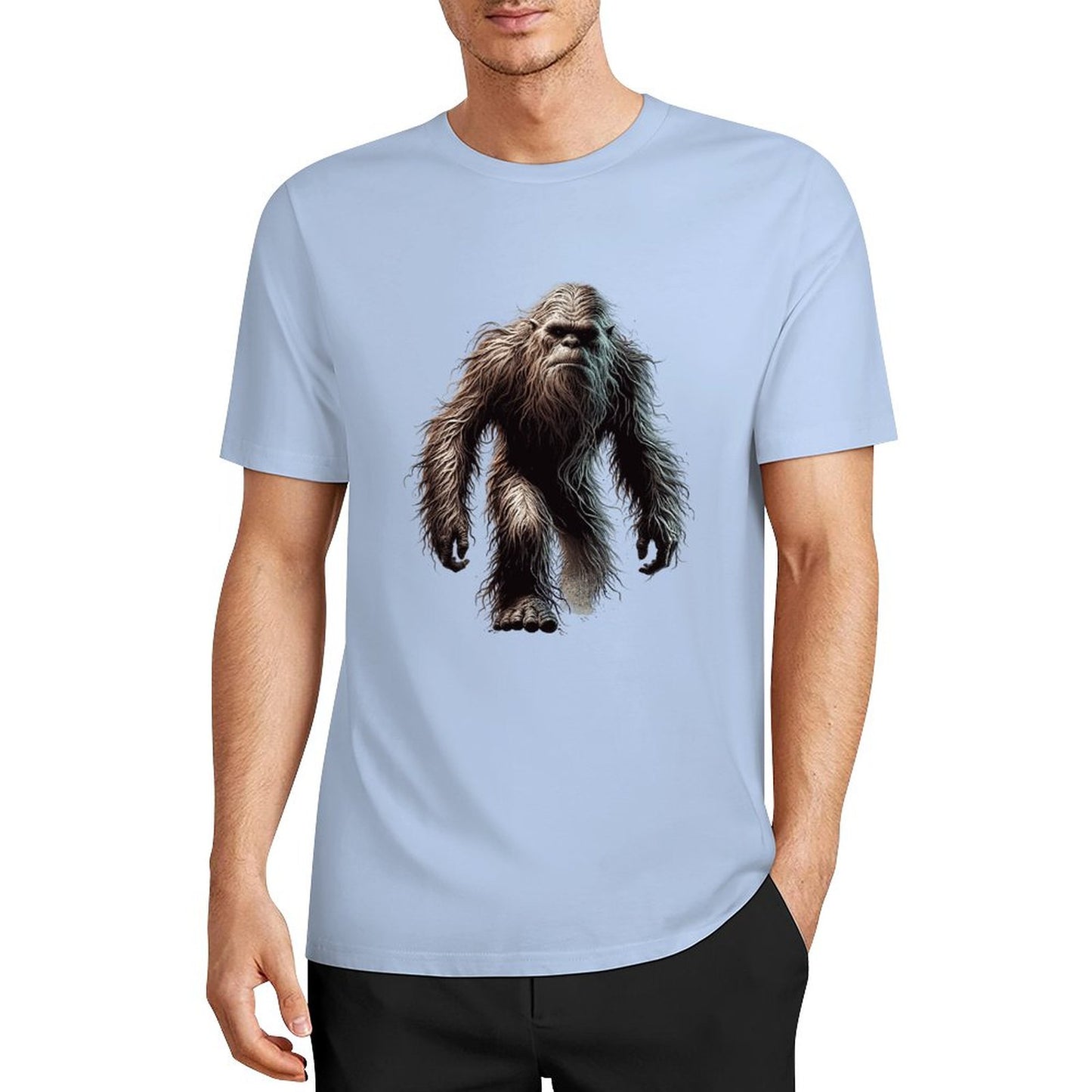 Bigfoot - Sasquatch Walking Short Sleeve Cotton T-Shirt