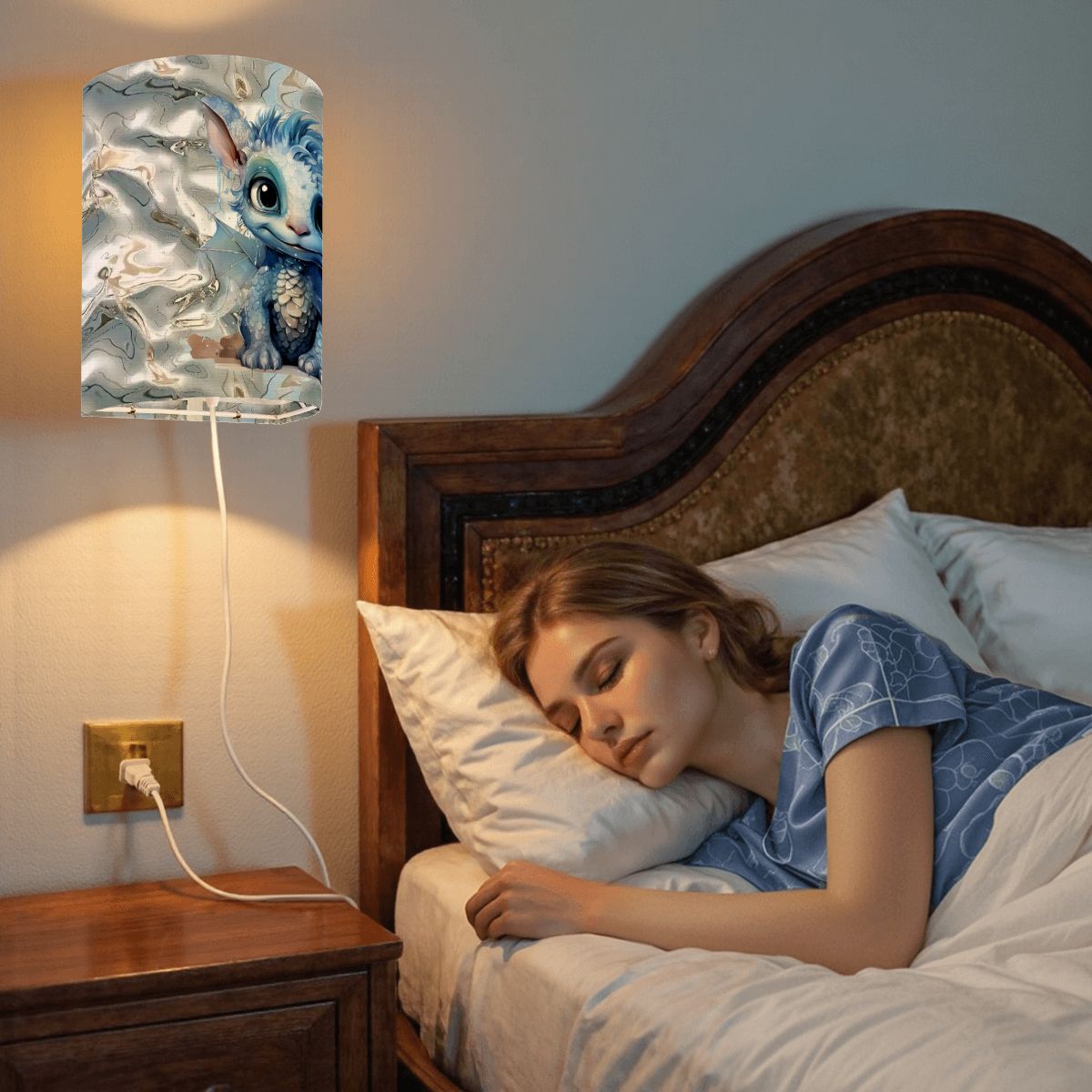 Baby Dragon, Wall Sconces, Set of 2, Plug In