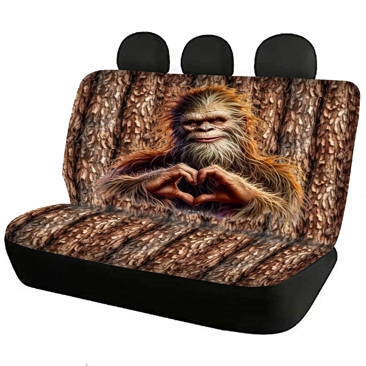 Sasquatch / Bigfoot Love, Car Seat Covers, Full 7 Piece Set