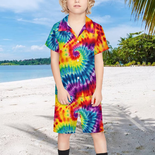 Tie Dye Designs Children's Casual Beach Outfit