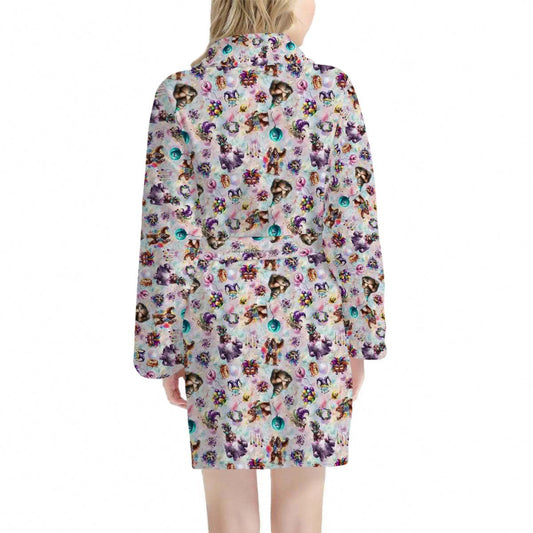 20 Bigfoot Sasquatch Designs, Women’s Bath Robe 33.5” Long