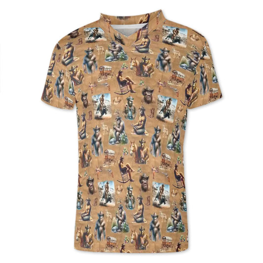 Sasquatch Size Men's Soft O-Neck football Jersey T-Shirt, Mystical Tee, Summer Shirt, Christmas Gift, Durable Jersey, Birthday, Present