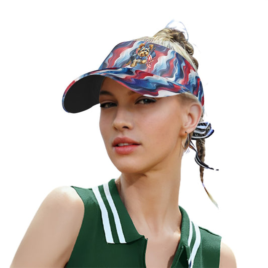 Patriot Dog / Puppy, Sun Visor Hat