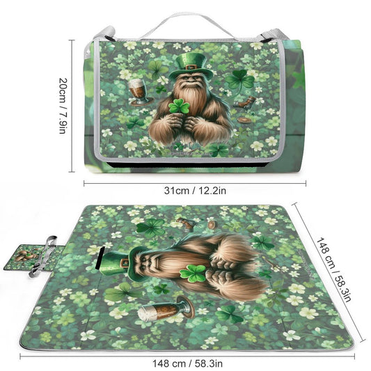 Foldable Zipper Picnic Mat- Blanket 58”x58” w/ Carry Straps