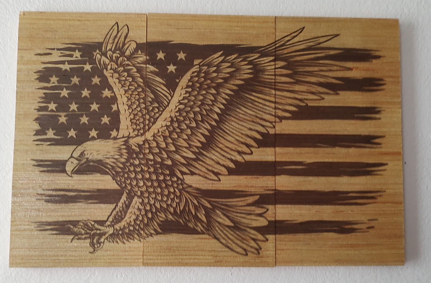 3 Piece Art Board Set - Eagle & Flag - 10" x 15"