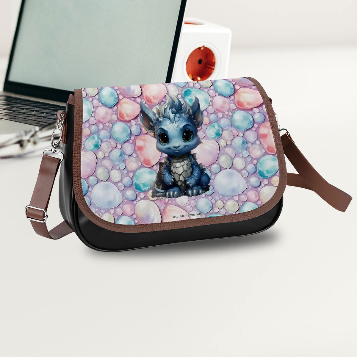 Baby Dragon, Leather Shoulder Bag / Purse