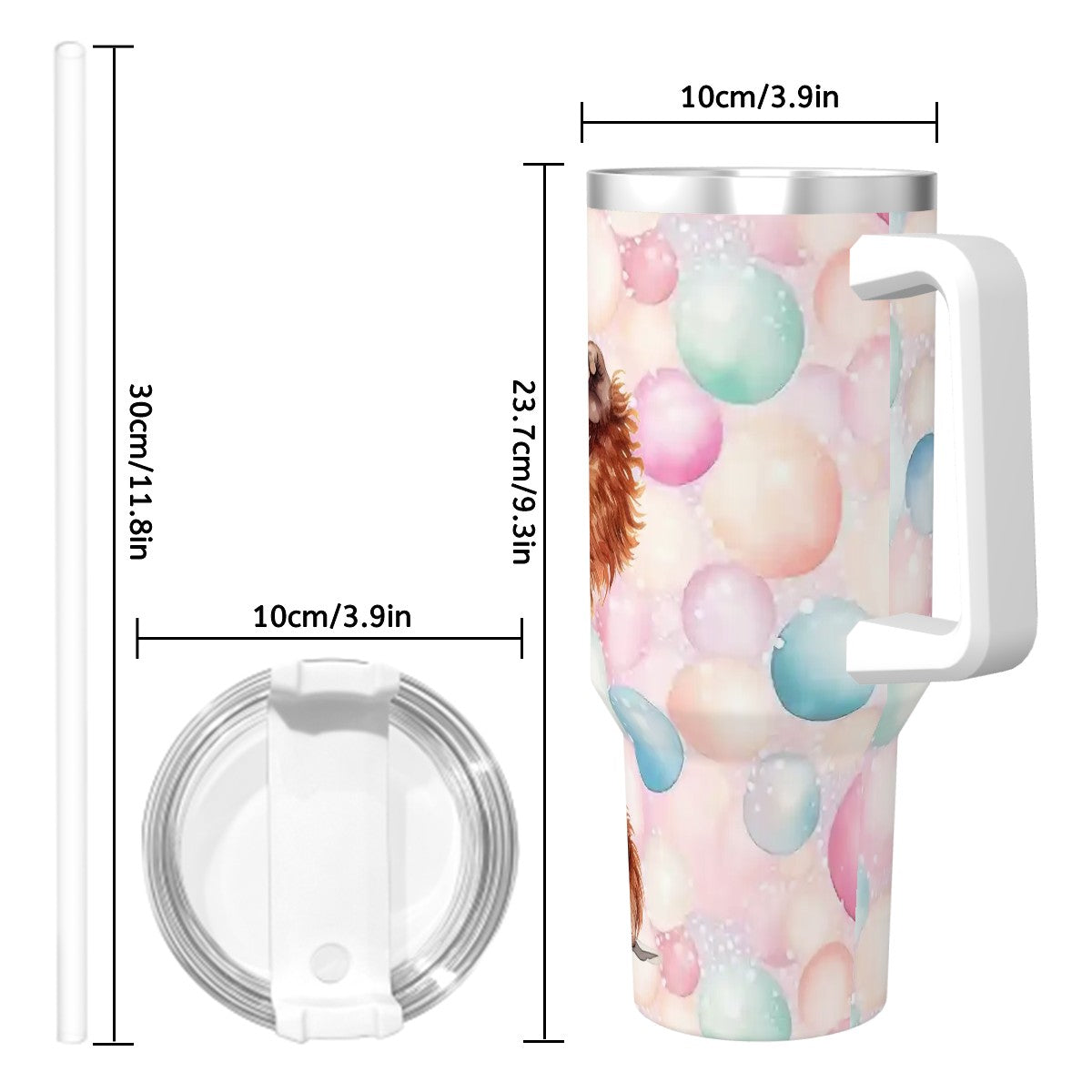 Sarcastic Sasquatch, 40 oz Stainless Steel Travel Coffee Mug with a Straw, Bigfoot Dancing