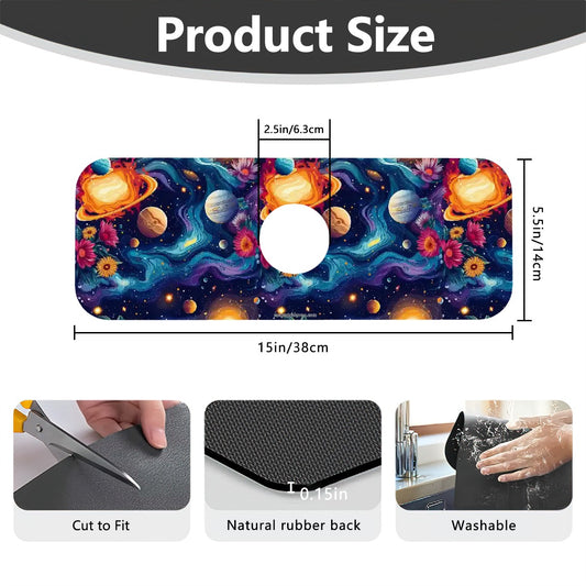 12 Galaxy, Outer Space Designs, Faucet Mat