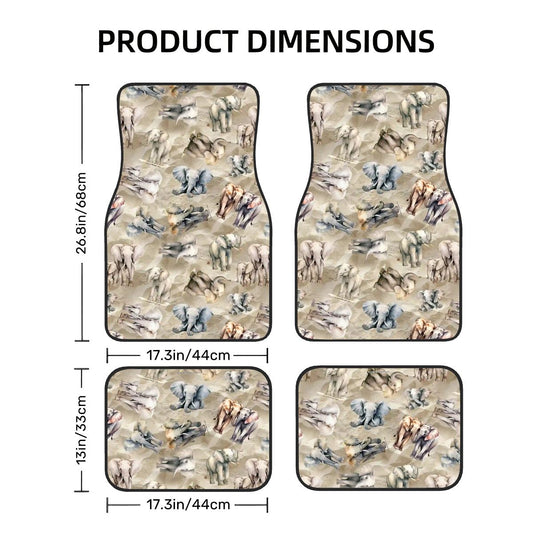 10 Animal Designs, 4 Piece Auto Floor Mats