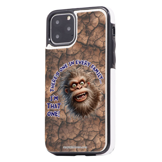 iPhone 11 Pro Bigfoot, Sasquatch Cell Phone Flip Wallet Case – “There’s one…”