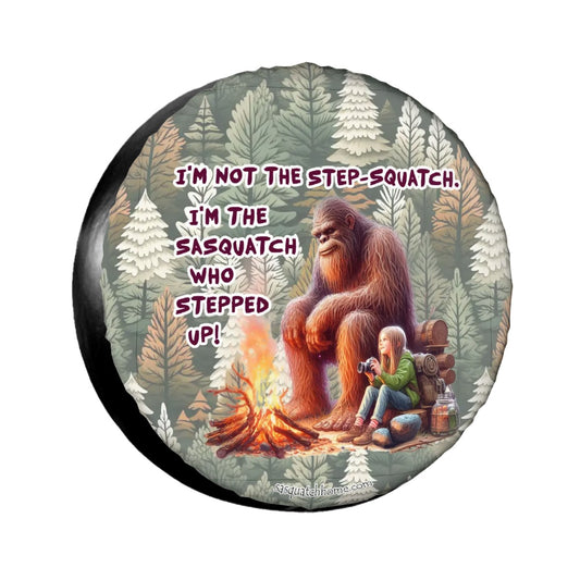 Step Up Sasquatch Bigfoot Tire Cover - Protect Your Spare with Style