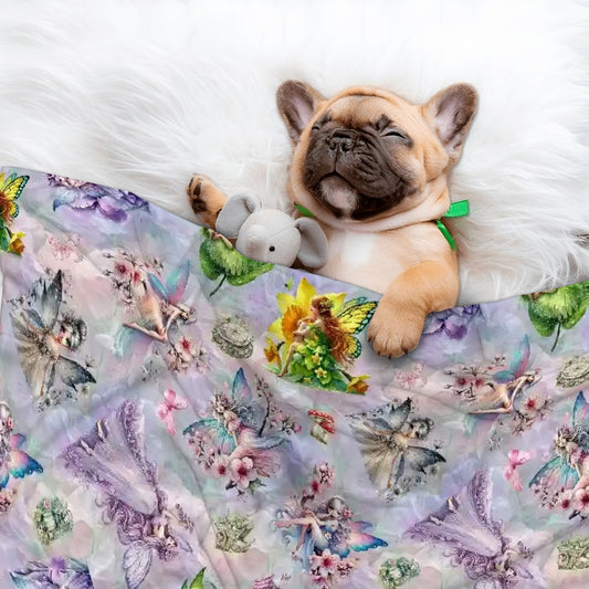 Fluffy, Soft Dog Blanket, Fairy Designs