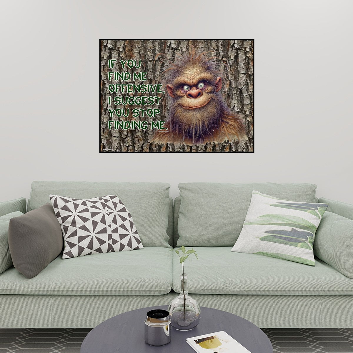 "If You Find Me Offensive" 500 Piece Wooden, Bigfoot, Sasquatch Jigsaw Puzzle