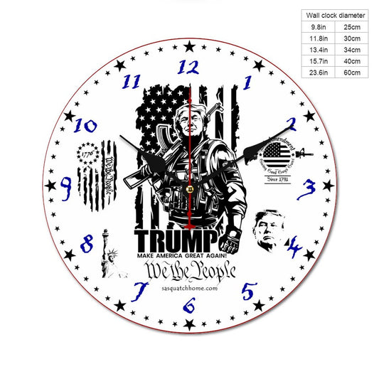 Donald Trump Wooden Wall Clock