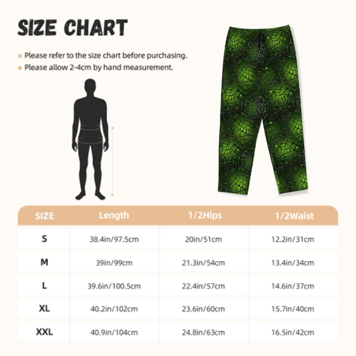 Green spider webs, Women’s Pajama Pants with Pockets