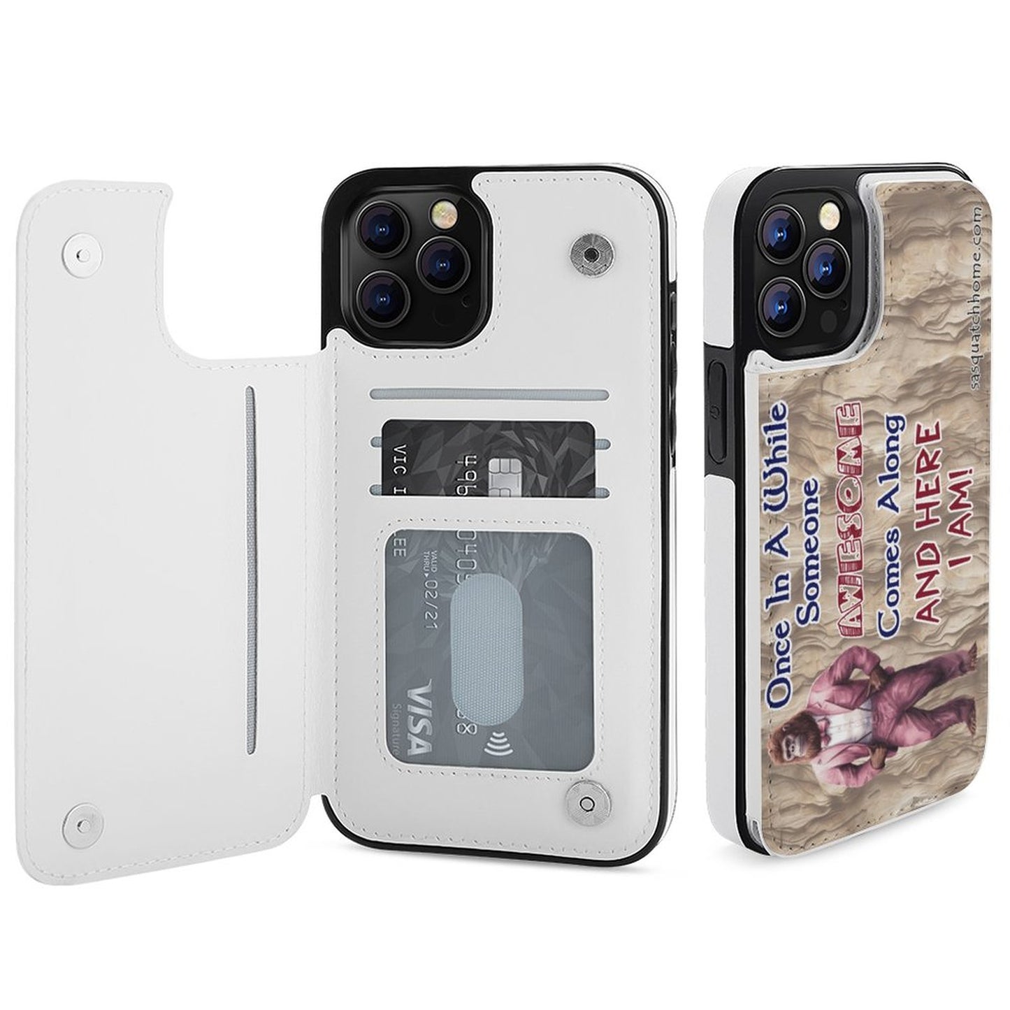 iPhone 12 Series Cell / Mobile phone Flip wallet case- "Once in a while"