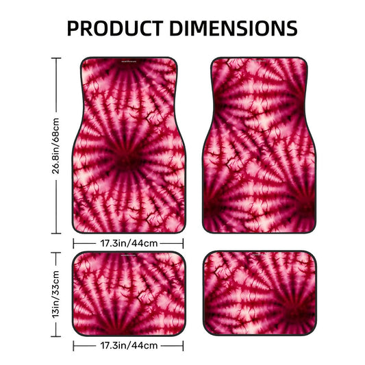 19 Tie Dye Designs, 4 Piece Auto Floor Mats