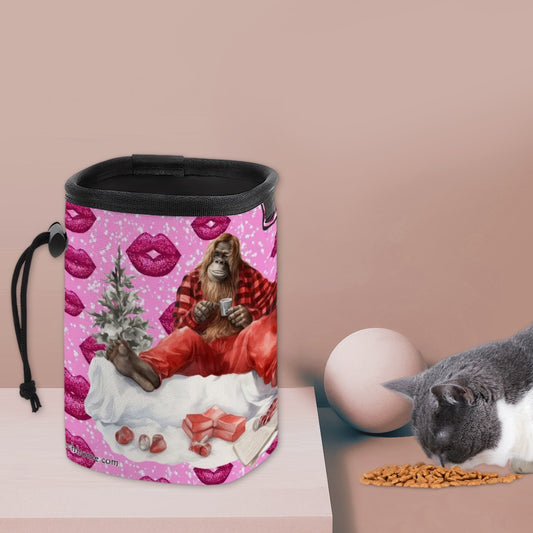 Bigfoot Sasquatch Valentine, Love, Pet Toy & Treat Pouch / Purse