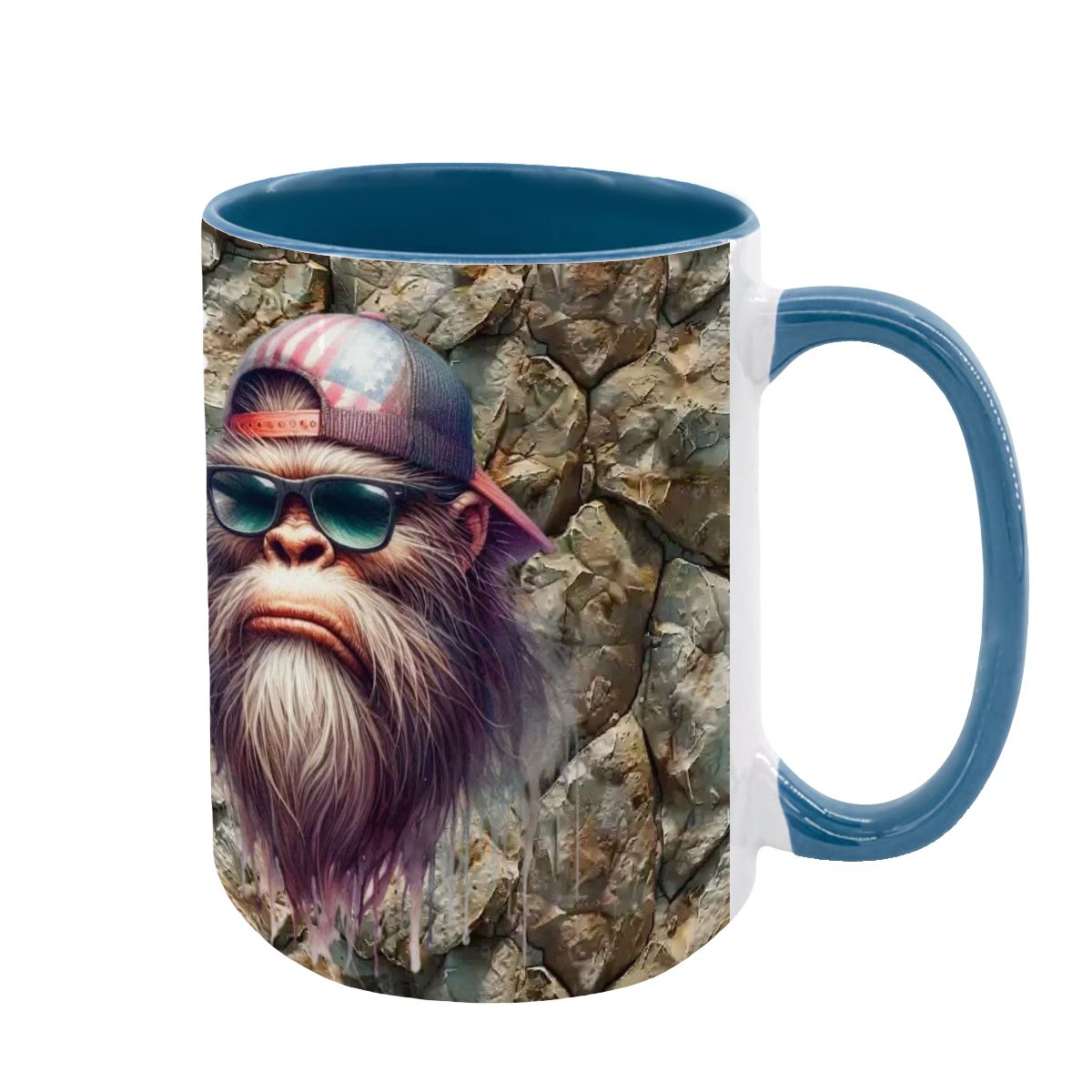 Sarcastic Sasquatch "Do not mistake..", Large 15 Ounce Colorful Mugs – Made In USA