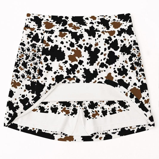 Cow Hide, Women’s Milk Silk Sports Skorts with Pockets