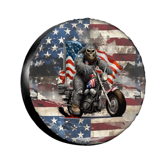 Motorcycle Sasquatch Bigfoot Tire Cover - Protect Your Spare with Style