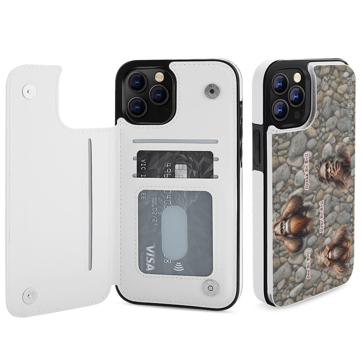 iPhone 12 Series Cell / Mobile phone Flip wallet case- "See no evil,.. "