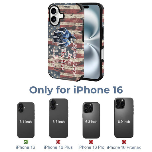 Bigfoot / Sasquatch "Bigfoot always backs..", Microfiber iPhone 16 Cases