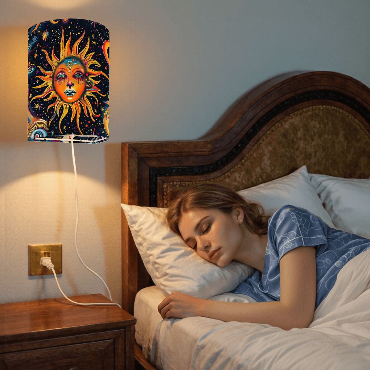 Astrology Design, Wall Sconces, Set of 2, Plug In