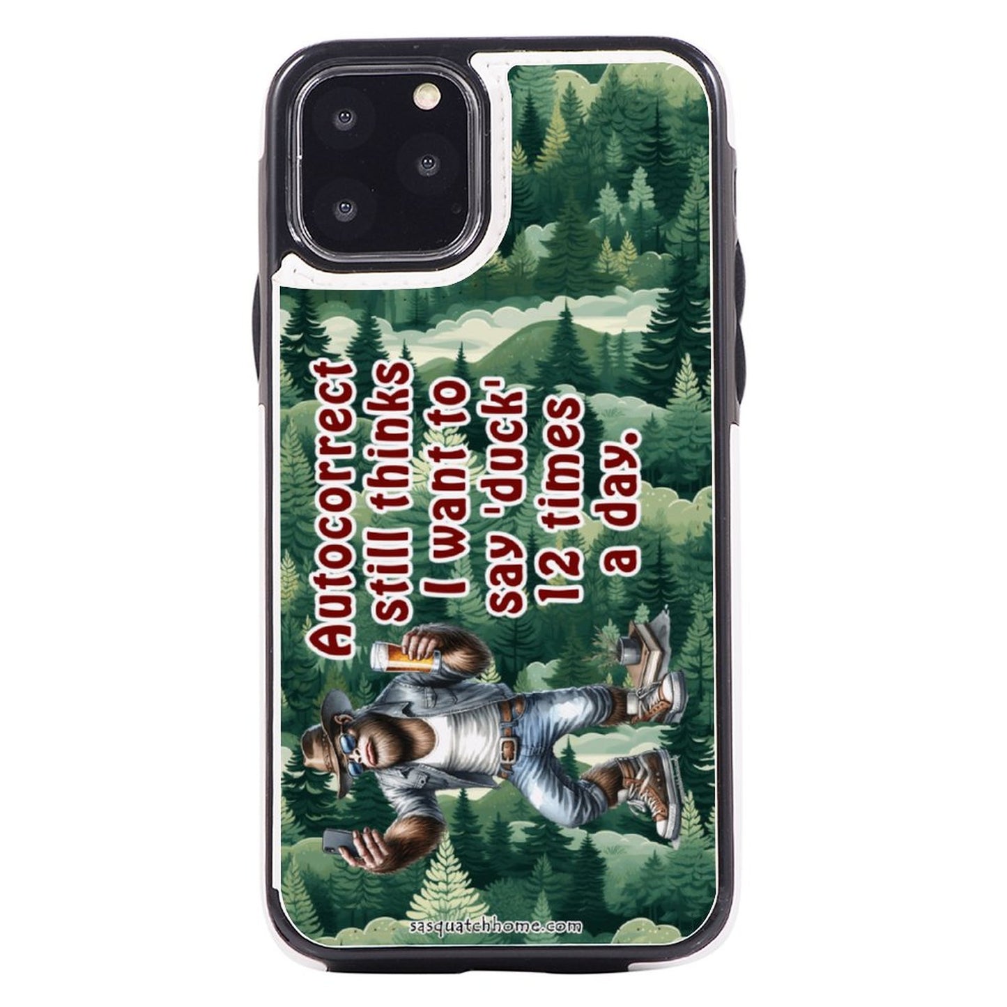 iPhone 11 Pro Bigfoot, Sasquatch Cell Phone Flip Wallet Case - "Autocorrect..."