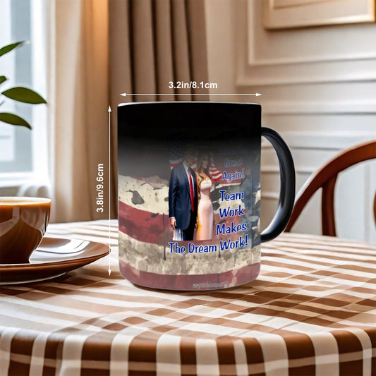 Sarcastic Sasquatch, "Trump Love. " Color Changing 11oz Mug, Color Changing 11oz Mug, Coffee Cup