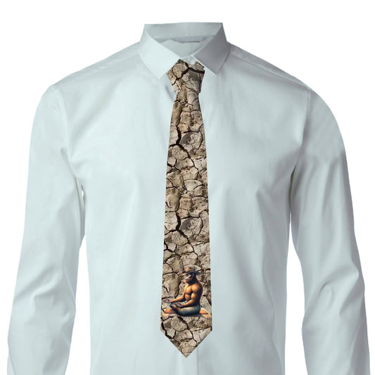 Yoga Bigfoot, Sasquatch, Silky Polyester Dapper Neck Tie