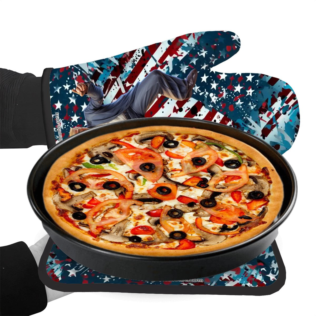 Donald Trump Dancing, Set of 2 Oven Mitts and Pot Holders