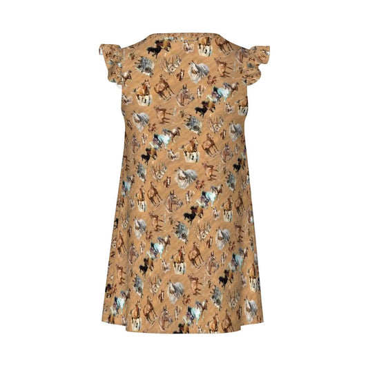 10 Animal Designs, Girl's Flutter Sleeve Nightgown