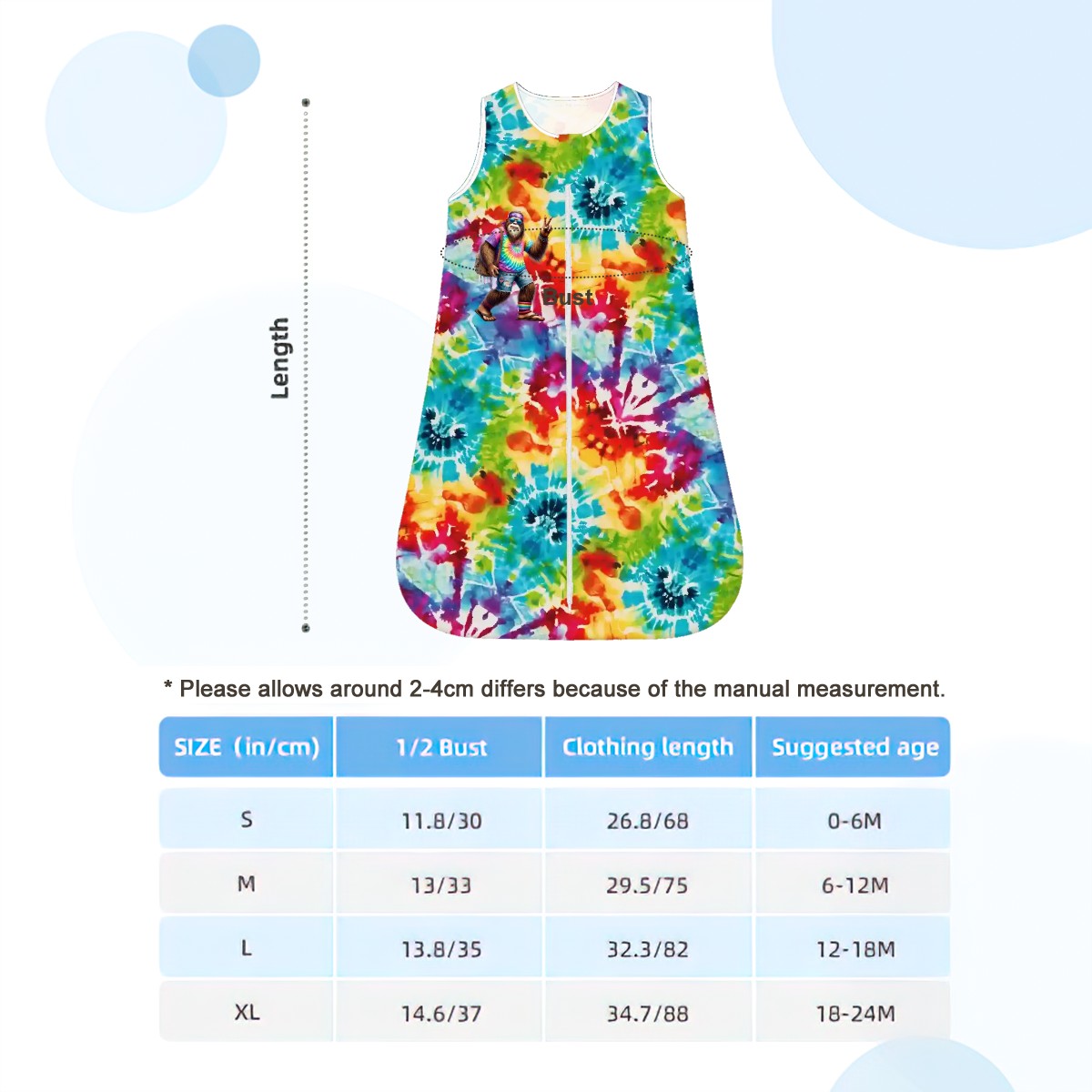 Hippie Bigfoot / Sasquatch Yoga, Sleeveless Baby Sleep Sack