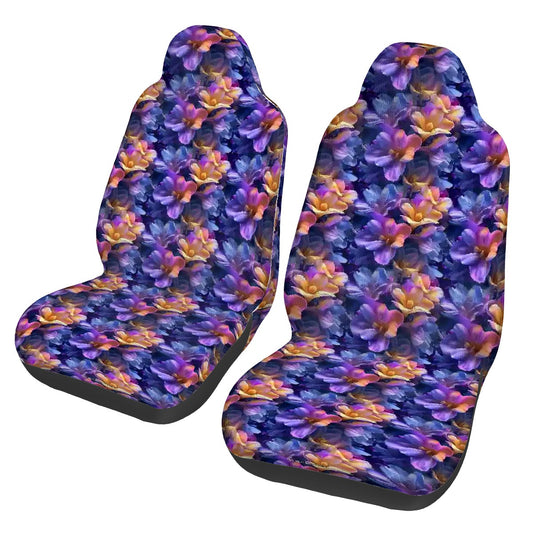 10 Flower Designs, Set of 2 Front Auto Seat Cover