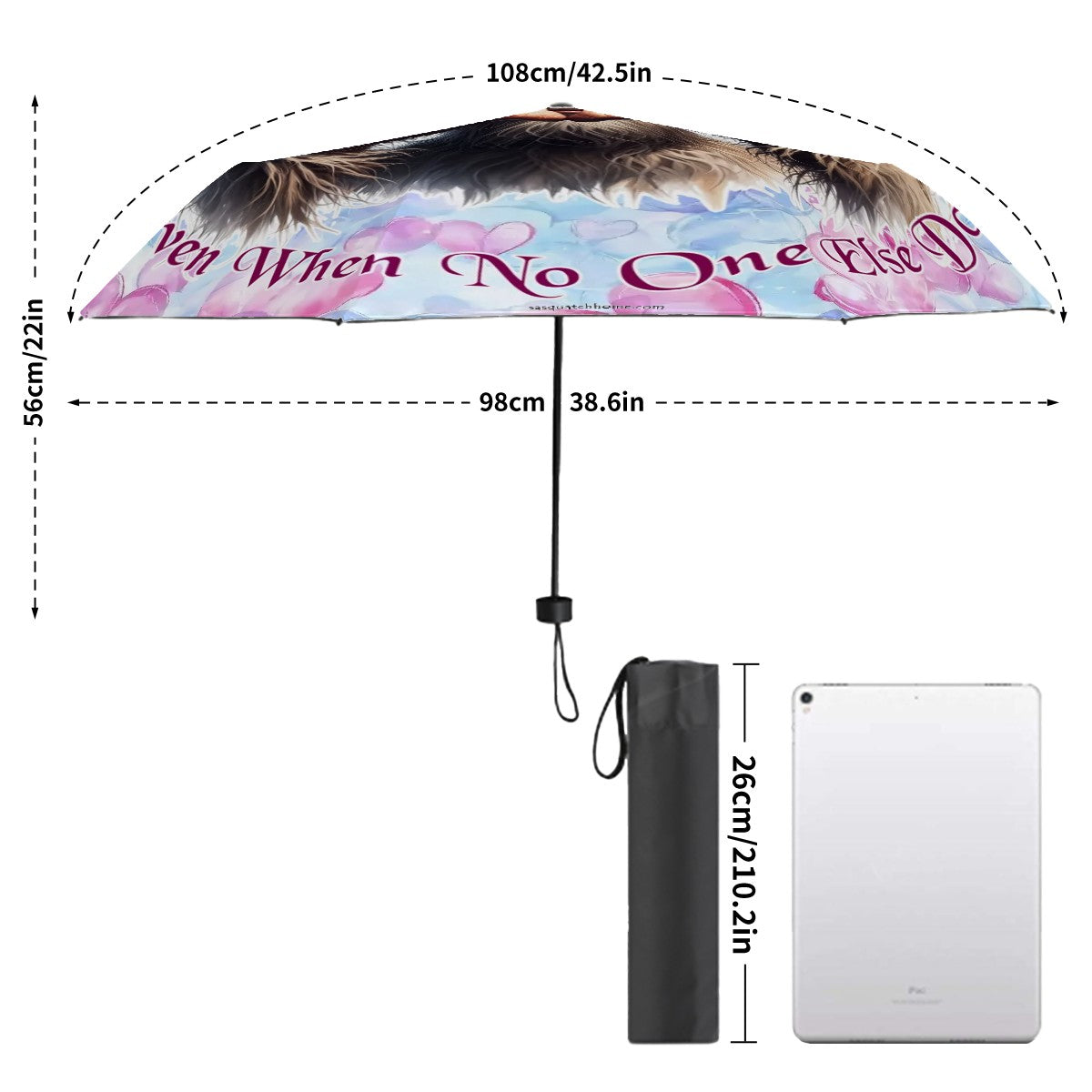Sasquatch / Bigfoot Designs 38” UV Protection, Water Wicking Umbrella