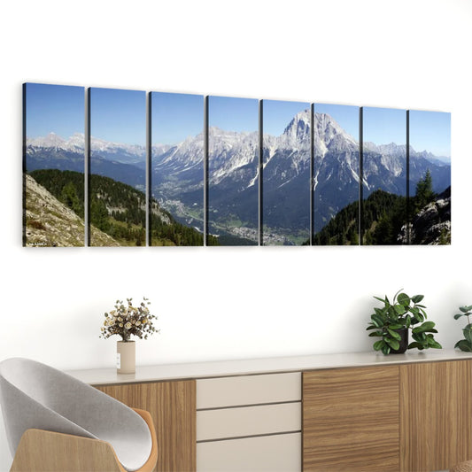 Mountain View 8 Panels Canvas Prints Wall Art
