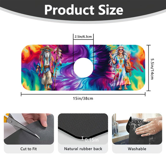 Old Hippie Couple, Faucet Mat