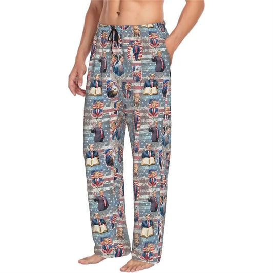10 Donald Trump Designs, Men’s Polyester, Drawstring, Pajama Pants