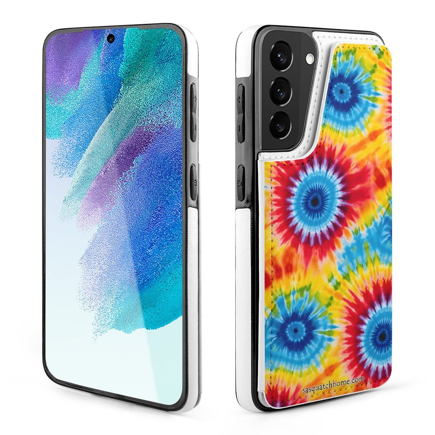 Samsung S21 Ultra, Phone Case / Flip Cover Wallet - Tie Dye 19 Designs