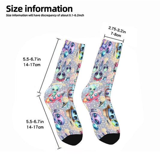 6 Alien Designs, Children’s Polyester Socks