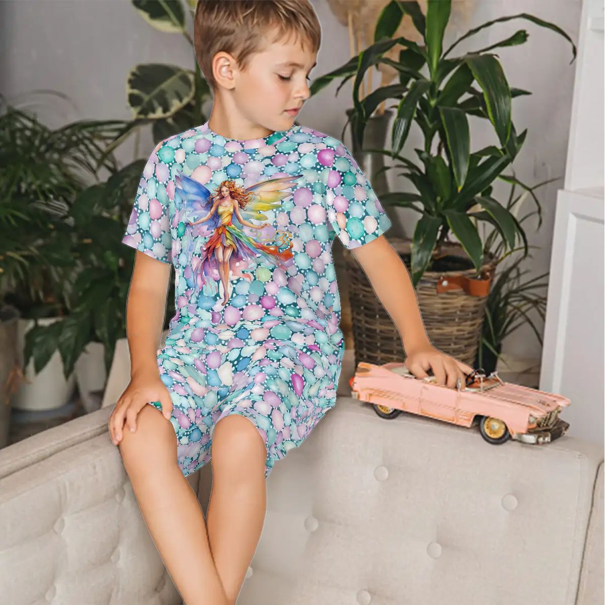 Rainbow Fairy, Children’s 2 Piece Short Pajama Set