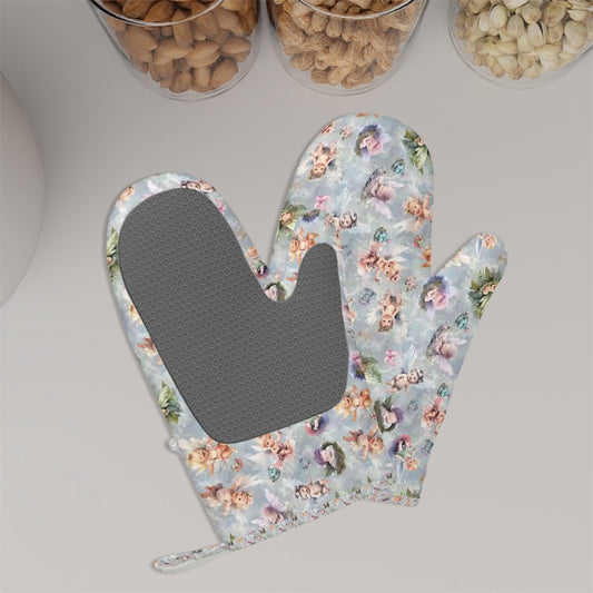 6 Fairy Designs, Set of 2 Silicone Oven Mitts -
