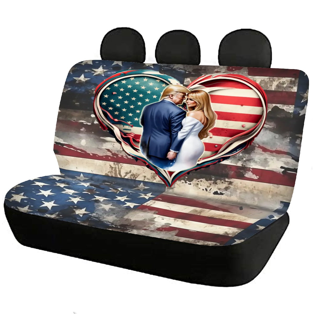 Donald & Melania Trump, Car Seat Covers, Full 7 Piece Set