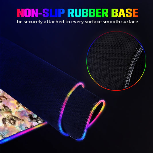 20 Bigfoot / Sasquatch Designs, Wireless Charging Gaming Mouse Pads / Mat With Lights - 2 Sizes