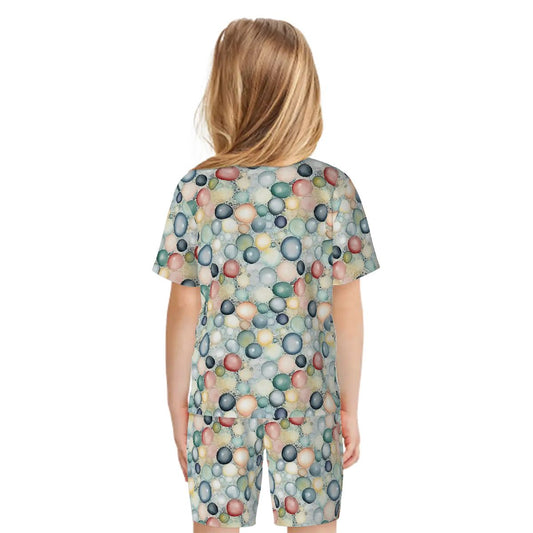 Children’s 2 Piece Short Pajama Set, Dalmatian Fire Dog