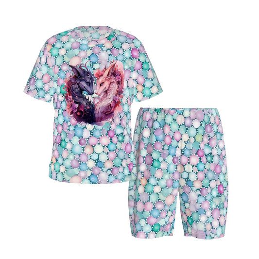 Dragon Love, Children’s 2 Piece Short Pajama Set