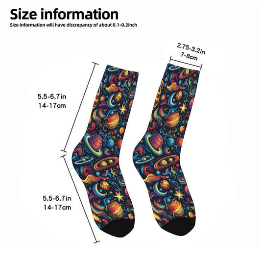 12 Beautiful Galaxy Space Designs, Children’s Polyester Socks