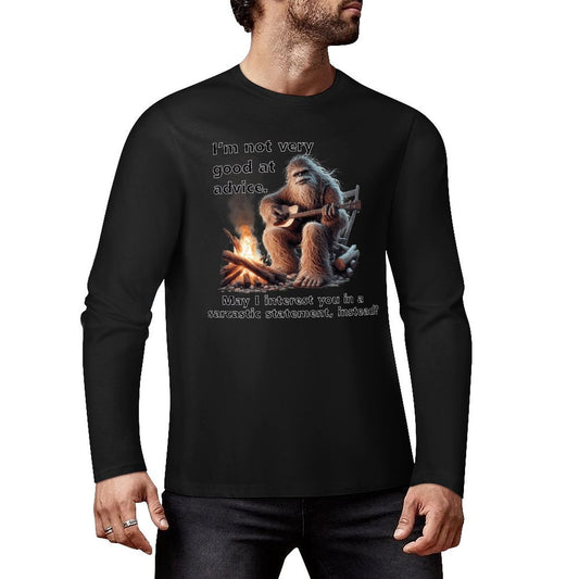 Bigfoot - Sasquatch "I'm not very good..", Cotton Unisex Long Sleeve T-shirt